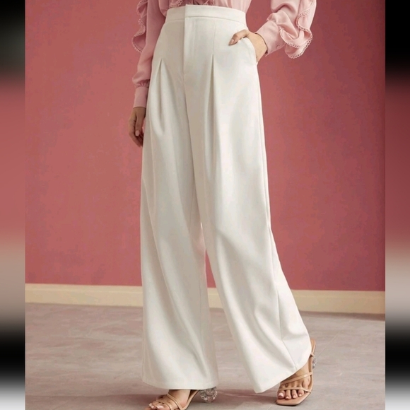 TAILORED FOLD PLEATED SUIT PANTS - Picture 3 of 4